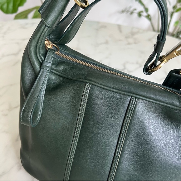COACH Vintage Y2K Amanda Hobo 6950 Green Leather Brass Shoulder Bag - Picture 8 of 16